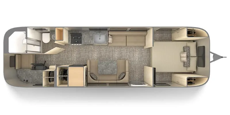 Airstream Flying Cloud 30FB Office floor plan