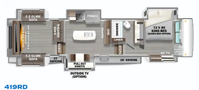 Forest River RiverStone 419RD floor plan