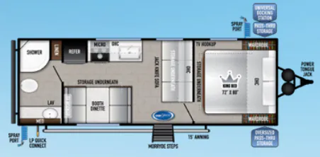 East to West Silver Lake 25KRB floor plan