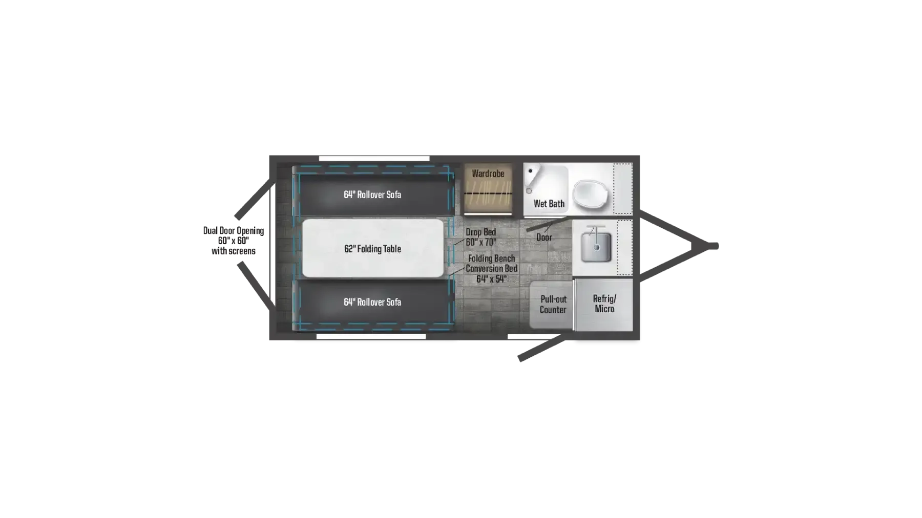 Winnebago HIKE 100 H1316SB floor plan