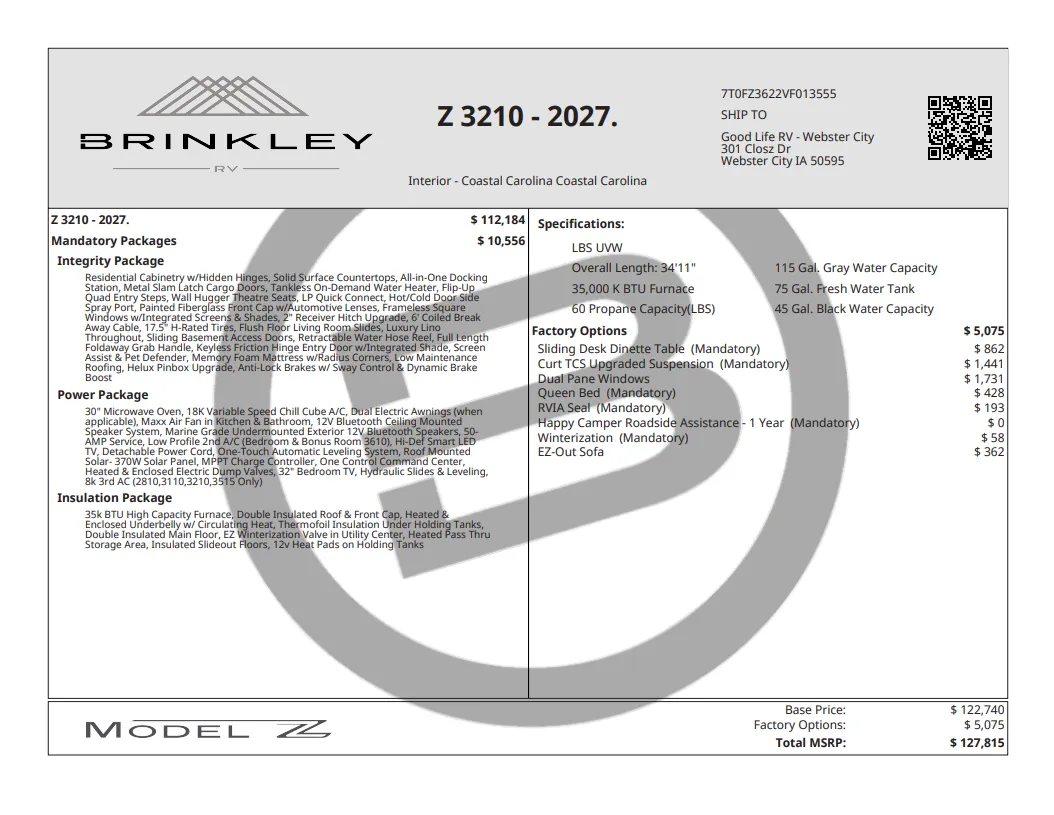 2027 Brinkley Rv Model Z 3210 - Photo 3
