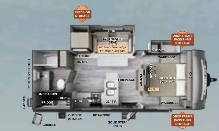 Forest River Rockwood Mini Lite 2513S floor plan