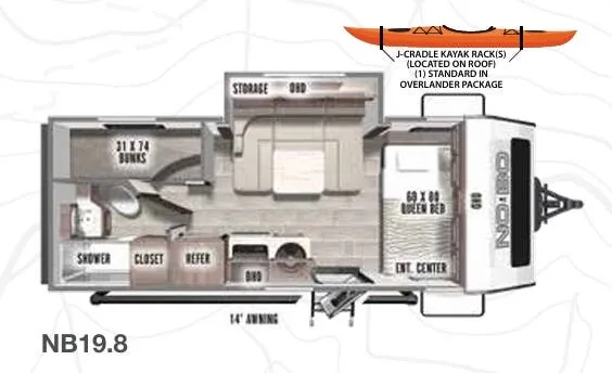 Forest River No Boundaries NB19.8 floor plan