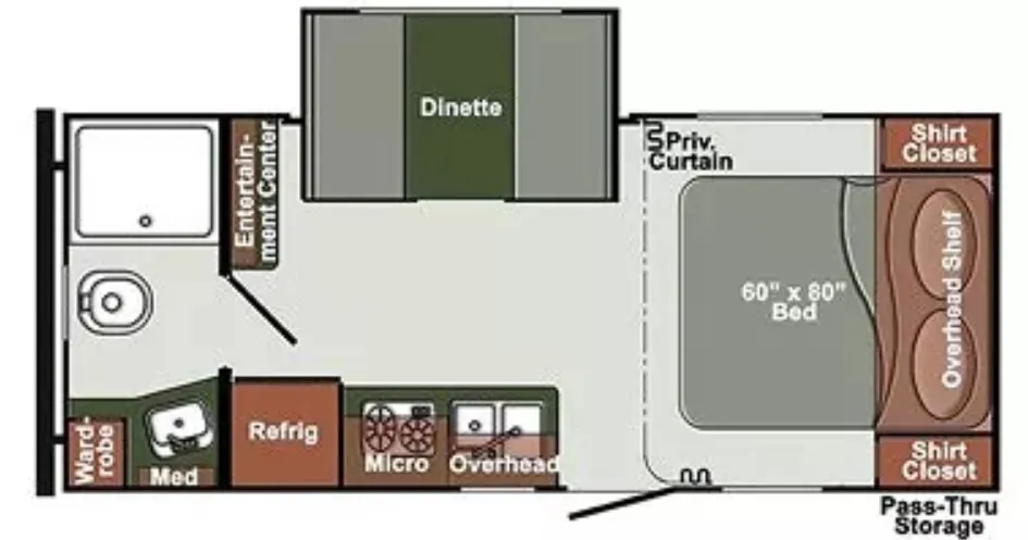 2021 Gulf Stream Envision SVT 21QBD - Floor plan