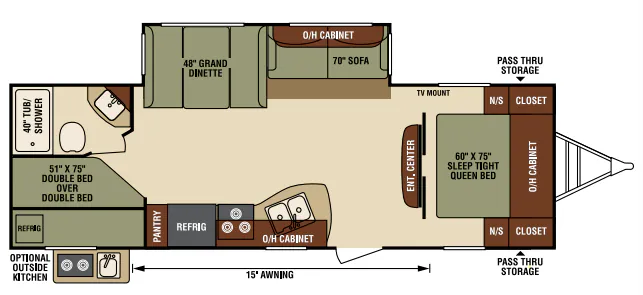 Venture RV SportTrek ST270VBH floor plan
