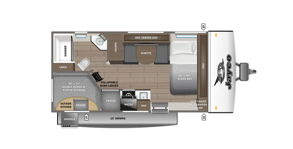2027 Jayco Jay Feather Air 16DB floor plan