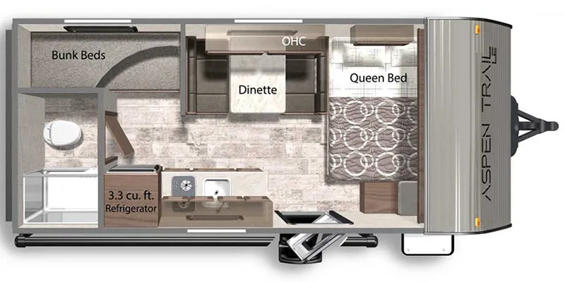 2026 Dutchmen Aspen Trail 17BH - Floor plan