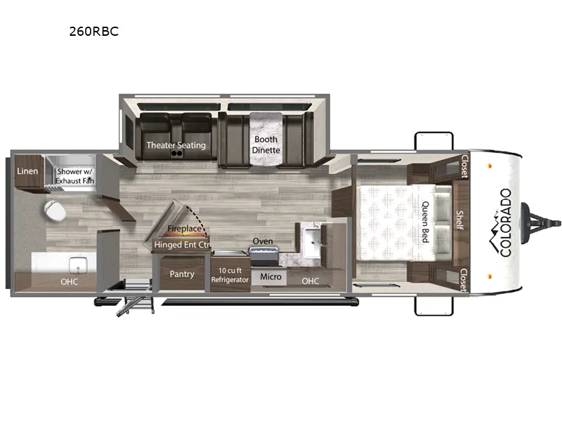 2026 Dutchmen Colorado 260RBC floor plan