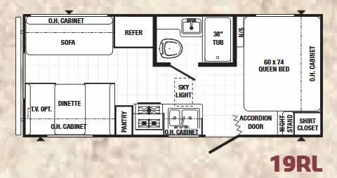 Palomino Puma 19RL floor plan