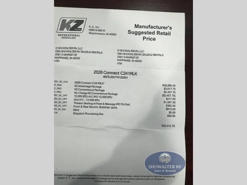 2026 KZ Connect C241RLK - Photo 2