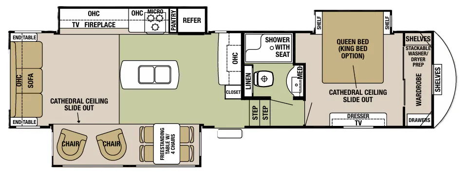 Forest River Cedar Creek Silverback 33IK floor plan
