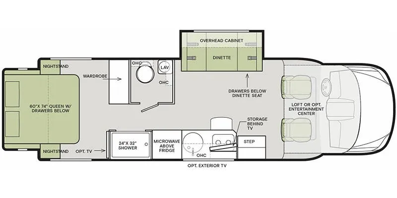 Tiffin Wayfarer 25 SW floor plan