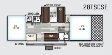 Forest River Flagstaff SE 28TSCSE floor plan