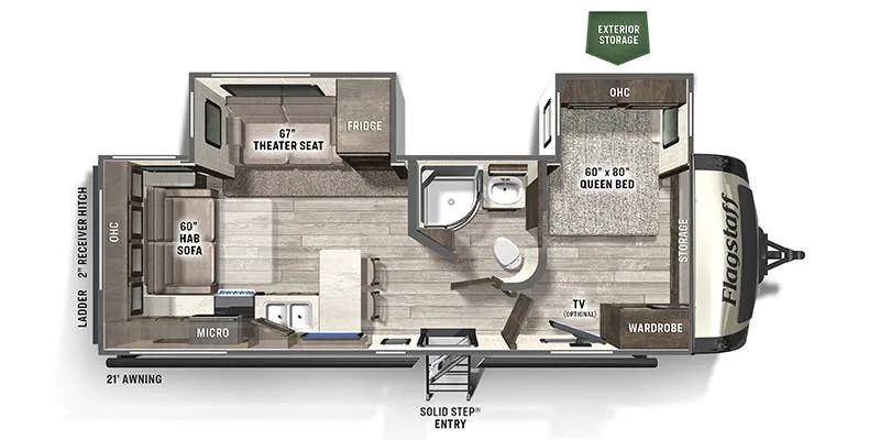 Forest River Flagstaff Super Lite 26RLBS floor plan
