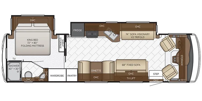 Newmar Bay Star 3312 floor plan