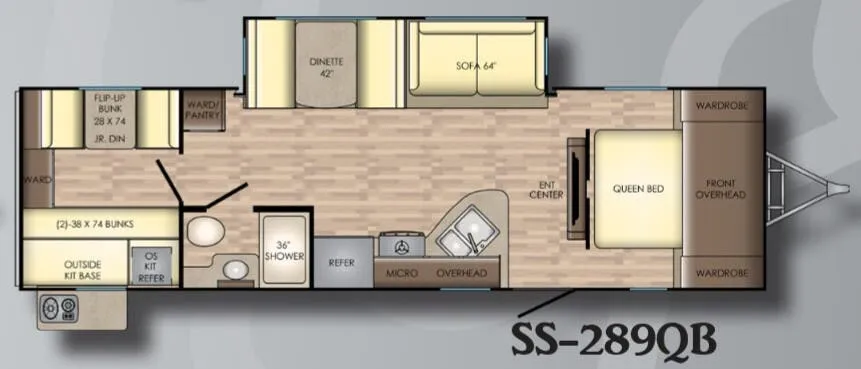 CrossRoads Sunset Trail Super Lite 289QB floor plan