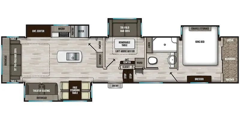 2023 Coachmen Chaparral 393MBX floor plan