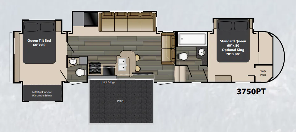 Heartland Gateway 3750PT floor plan