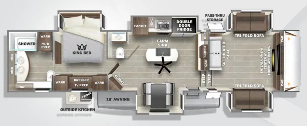 Forest River Sabre 37FLH floor plan