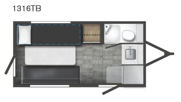 Winnebago HIKE 100 FLX 1316TB floor plan
