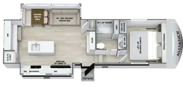 Alliance RV Avenue All-Access 27RK floor plan
