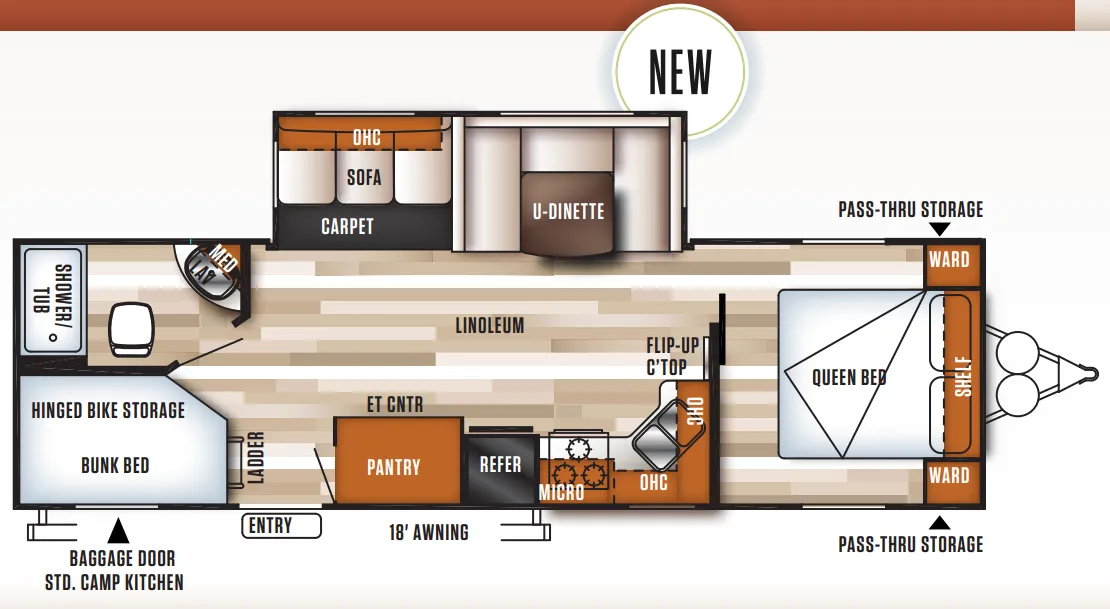 2017 Forest River Salem 27DBK floor plan