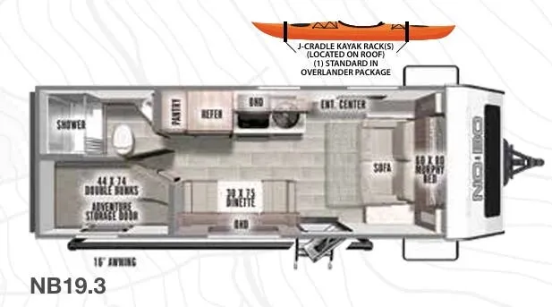 2022 Forest River No Boundaries NB19.3 - Floor plan