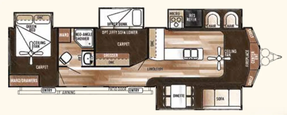 Forest River Salem Villa Estate 385FLBH floor plan