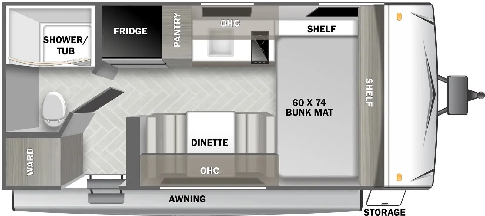 Forest River EVO 158FBGT floor plan