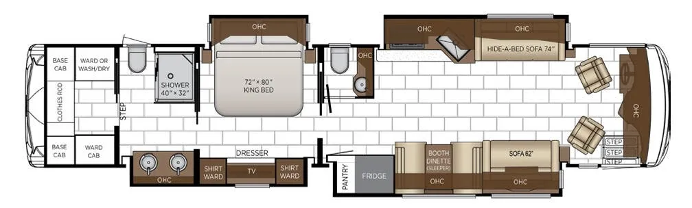 2027 Newmar Ventana 4345 - Floor plan