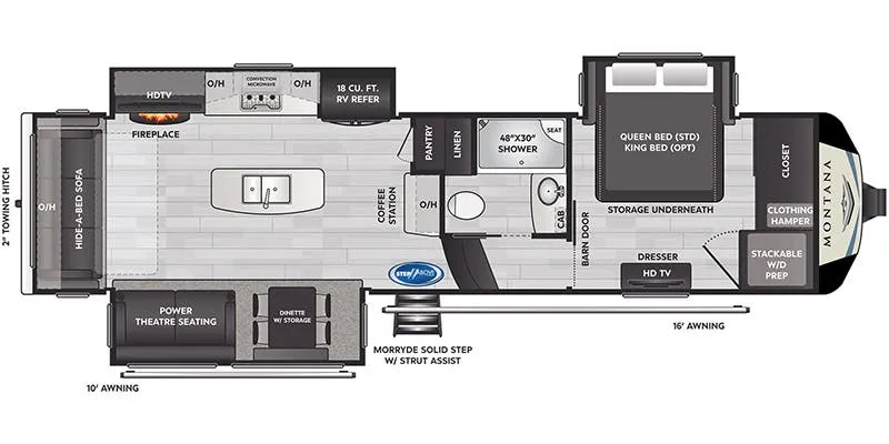 2021 Keystone Montana 3120RL - Floor plan