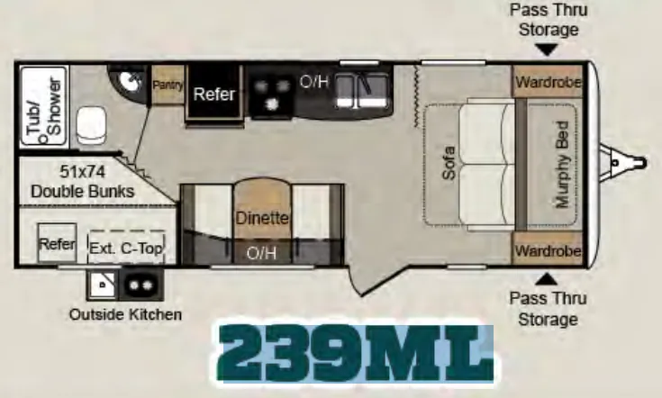Keystone Passport Express 239ML floor plan