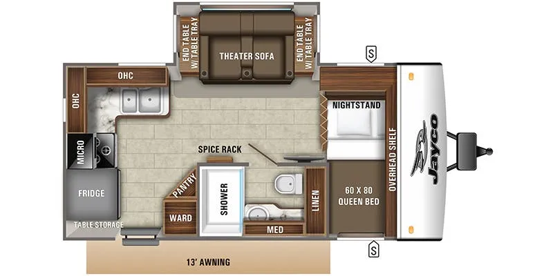 2021 Jayco Jay Feather 16RK - Floor plan