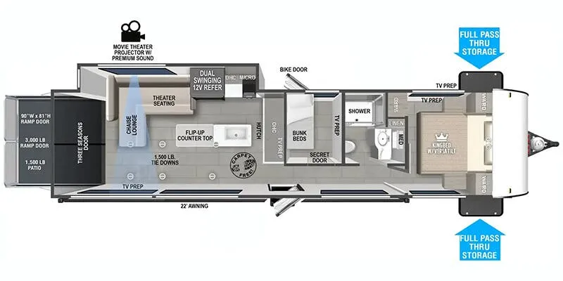 Forest River Salem FSX 30VCVIEW floor plan