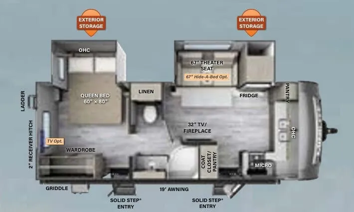2023 Forest River Rockwood Mini Lite 2516S - Floor plan