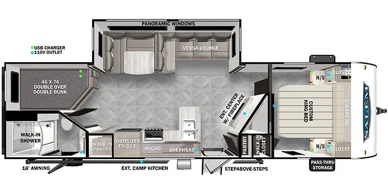 2023 Forest River Salem 26DBUD - Floor plan