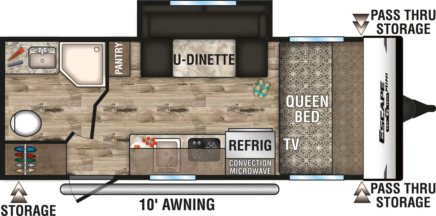 K-Z Escape Mini M181UD floor plan