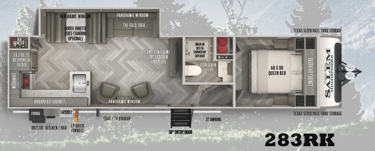 Forest River Salem Hemisphere 283RK floor plan