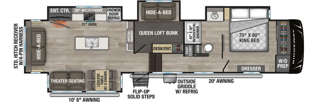 K-Z Ridgeway 36MBL floor plan