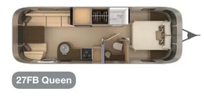 2026 Airstream Flying Cloud 27FB QUEEN floor plan