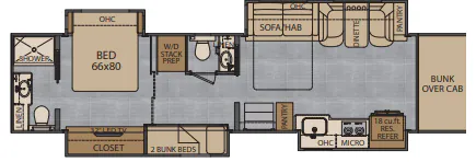 Renegade RV Classic 45CBQ floor plan