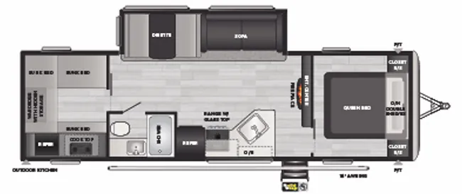 Keystone Springdale 298BHWE floor plan