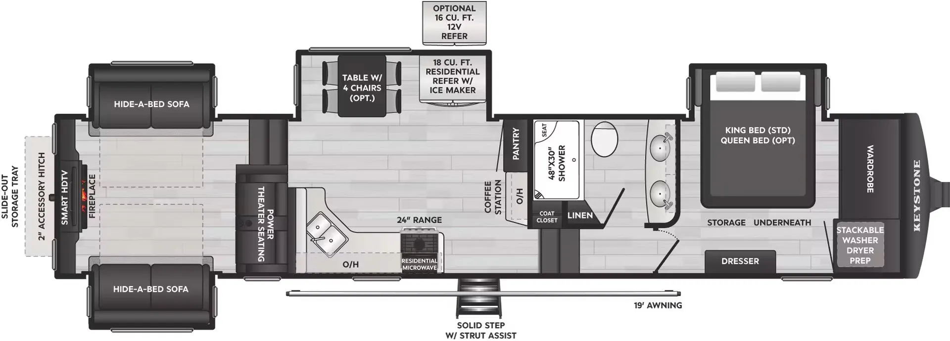 2026 Keystone Montana High Country 373RD - Floor plan