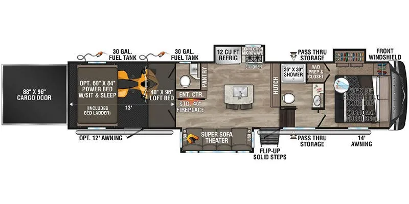 K-Z Venom V3313TK floor plan