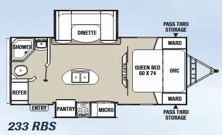 2013 Coachmen Freedom Express Ultra Lite 233 RBS - Floor plan