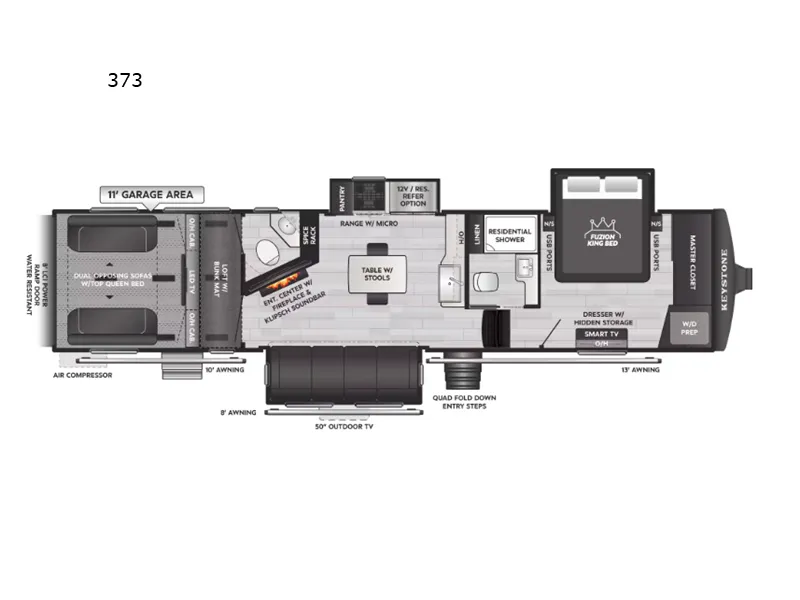 2026 Keystone Fuzion 373 - Floor plan