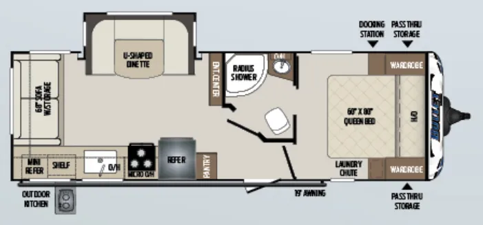 Keystone Bullet 257RSSWE floor plan