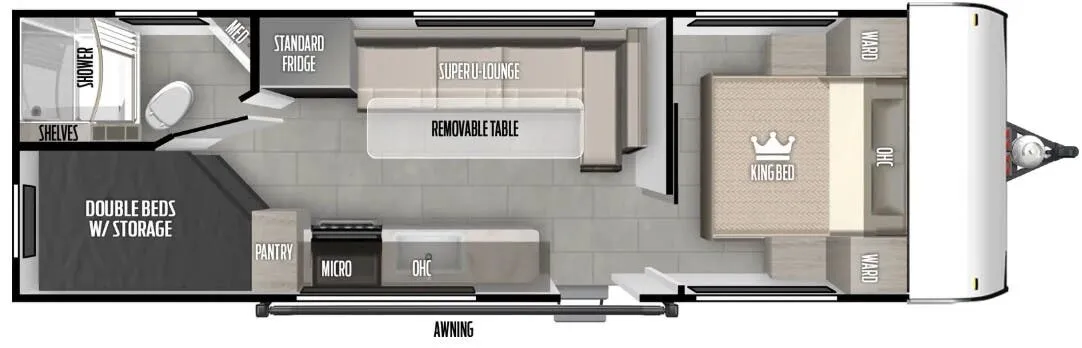 Forest River Wildwood FSX 266BHLE floor plan