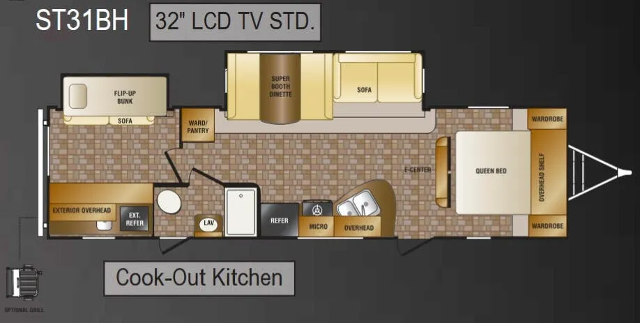 CrossRoads Sunset Trail ST31BH floor plan