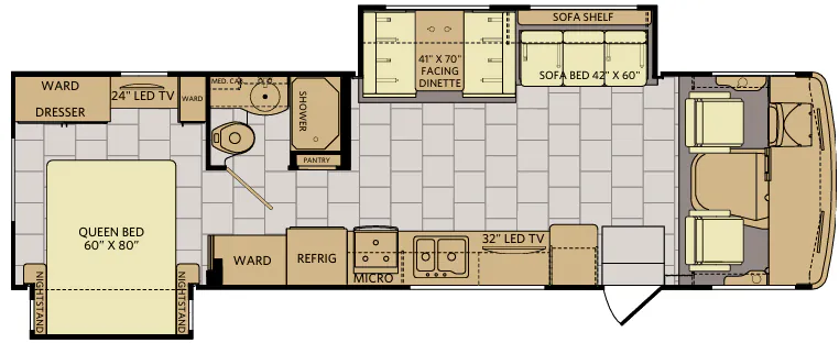 Fleetwood Flair LXE 31W floor plan